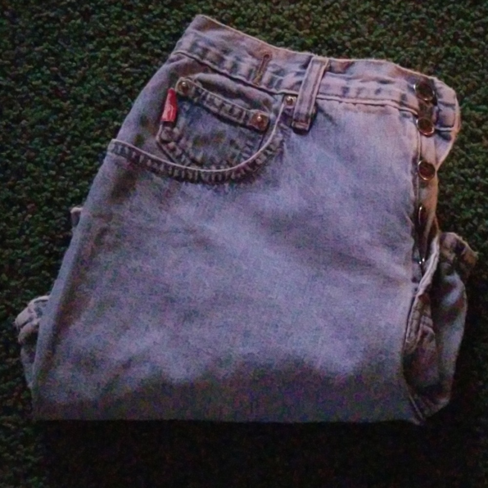 Women's button up jean shorts
